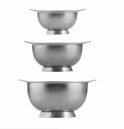 Tramontina Stainless Steel Colanders, 3 Pack