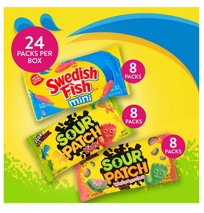 SOUR PATCH KIDS & SWEDISH FISH Candy Variety Pack (24 pk.)