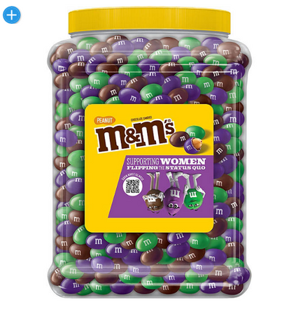 M&M'S Limited Edition Peanut Milk Chocolate Candy, featuring Purple Candy Bulk Jar (62 oz.)