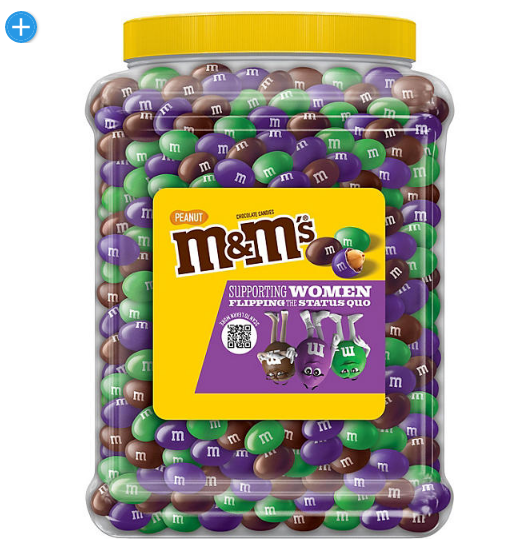 M&M'S Limited Edition Peanut Milk Chocolate Candy, featuring Purple Candy Bulk Jar (62 oz.)