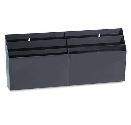 Six-Pocket Wall Mount/Desk Organizer - Black