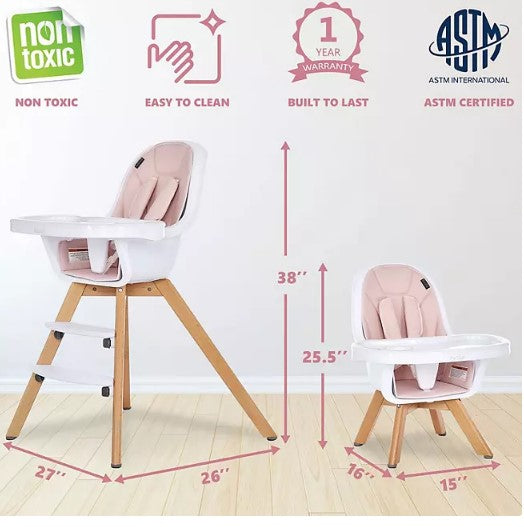 Evolur Multifunctional Zoodle High Chair (Choose Your Color)