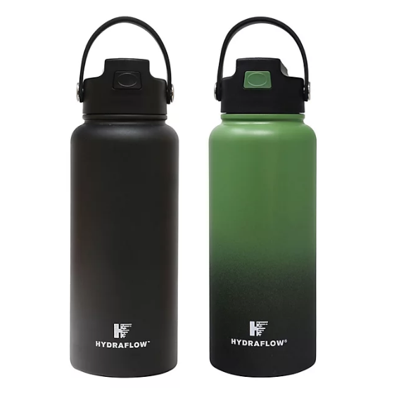 Hydraflow 34-oz. Double Wall Stainless Steel Bottle, 2 Pack (Assorted Colors)