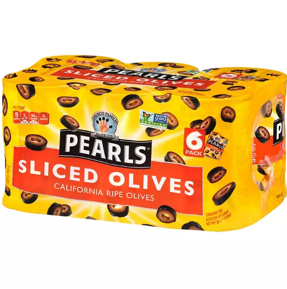 Pearls Sliced Olives (6.5 oz., 6 pk.)