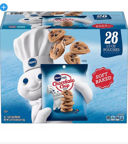 Pillsbury Soft Baked Mini Chocolate Chip Cookies (1.5 oz., 28 pk.)