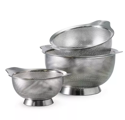 Tramontina Stainless Steel Colanders, 3 Pack