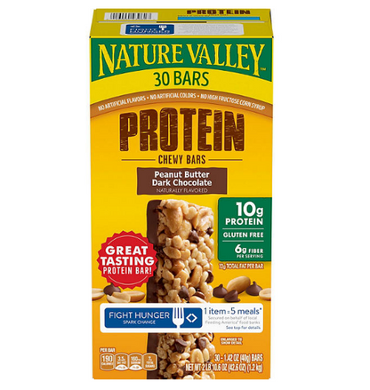 Nature Valley Peanut Butter Dark Chocolate Protein Chewy Bars (30 pk.)