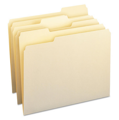 Smead 1/3 Cut Assorted Position Tab File Folders, Manila (Letter, 100ct.)