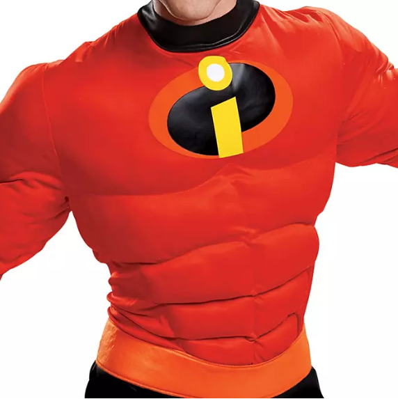 Disguise Mr. Incredible Classic Halloween Adult Costume (Assorted Sizes)