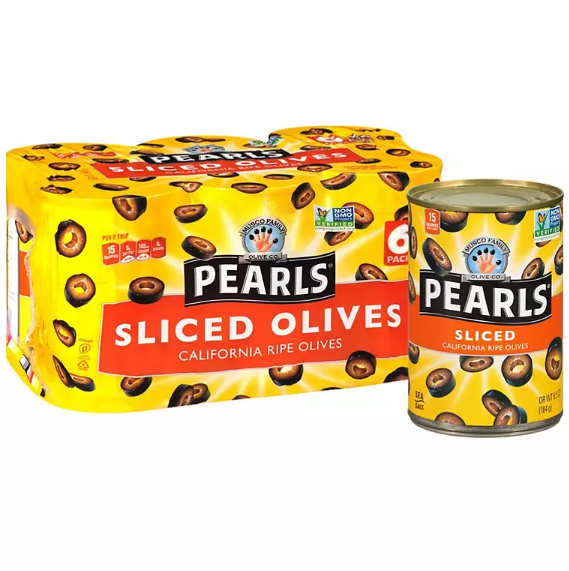 Pearls Sliced Olives (6.5 oz., 6 pk.)