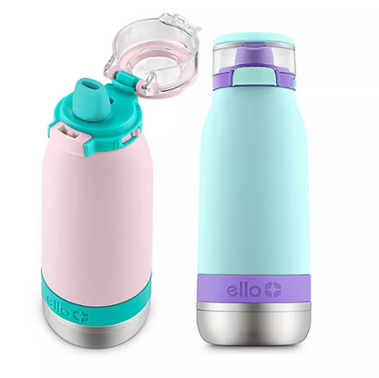 Ello Emma 14 oz. Stainless Steel Water Bottle, 2 Pack (Assorted Colors)