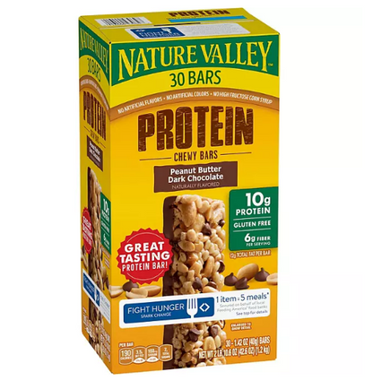 Nature Valley Peanut Butter Dark Chocolate Protein Chewy Bars (30 pk.)