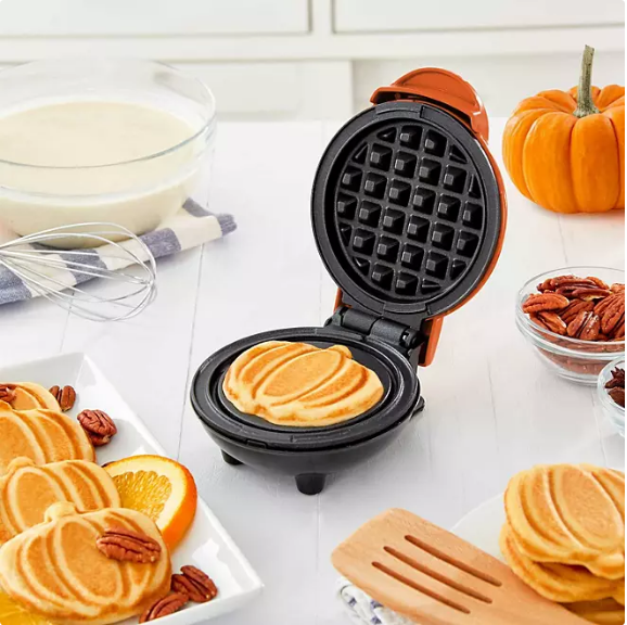 Dash Halloween Mini Waffle Set, includes Pumpkin, Skull and Spider Web Waffle Makers