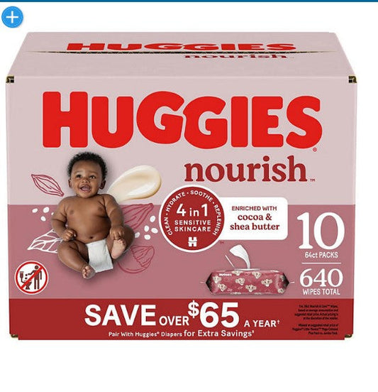 Huggies Nourish & Care Scented Baby Wipes (640 ct.)