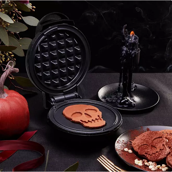 Dash Halloween Mini Waffle Set, includes Pumpkin, Skull and Spider Web Waffle Makers