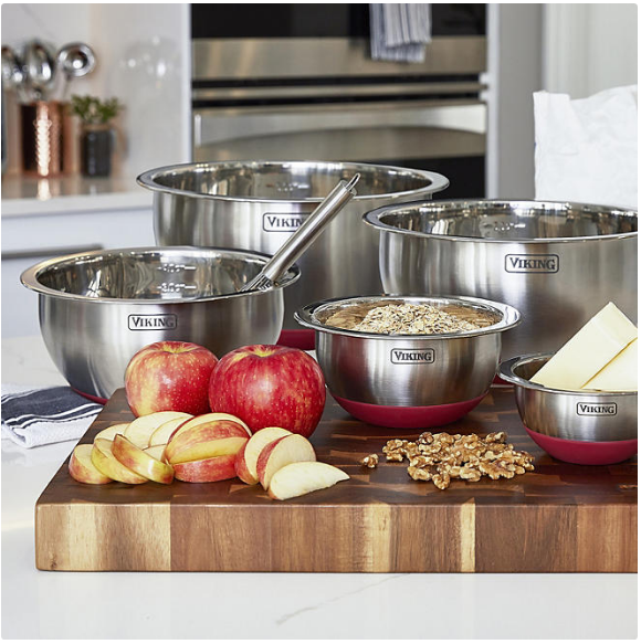 Viking 10-Piece Stainless Steel Mixing, Prep and Serving Bowl Set