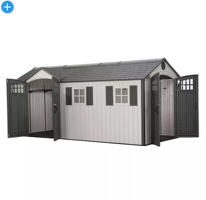 Lifetime 8' x 17.5' Outdoor Storage Shed (Dual Entry)