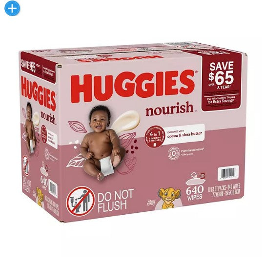 Huggies Nourish & Care Scented Baby Wipes (640 ct.)