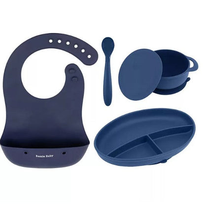 Foodie Silicone Feeding Set by Bazzle Baby (Choose Your Color)