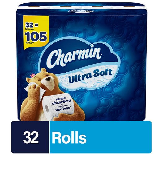 Charmin Ultra Soft Toilet Paper Super Plus Rolls (201 sheets/roll, 32 rolls)