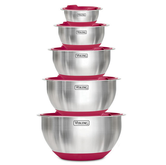 Viking 10-Piece Stainless Steel Mixing, Prep and Serving Bowl Set