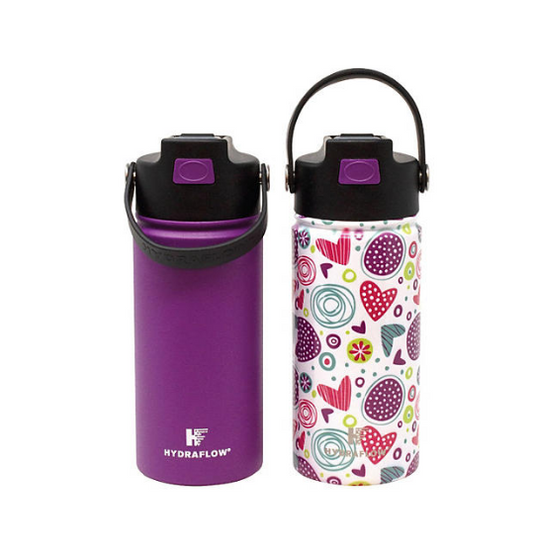 Hydraflow Kids Hybrid 14-oz Stainless Steel Insulated Bottles, 2 Pack (Assorted Colors)