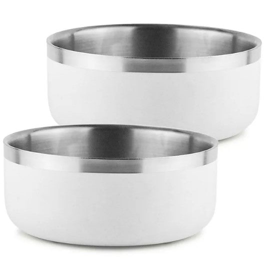 Double-Walled 2 pk. Dog Bowl w/ Silicone Feet, 3 cups (Choose color)