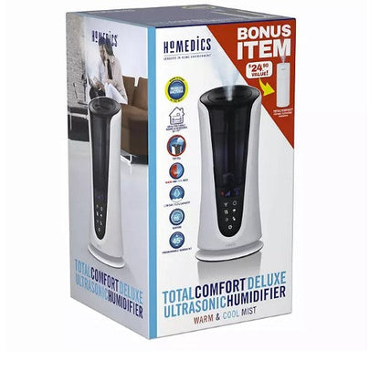 HoMedics Total Comfort Deluxe Humidifier with Bonus Cordless, Rechargeable, Portable Ultrasonic Humidifier