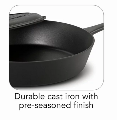 Tramontina 12.5" Covered Seasoned Cast Iron Skillet