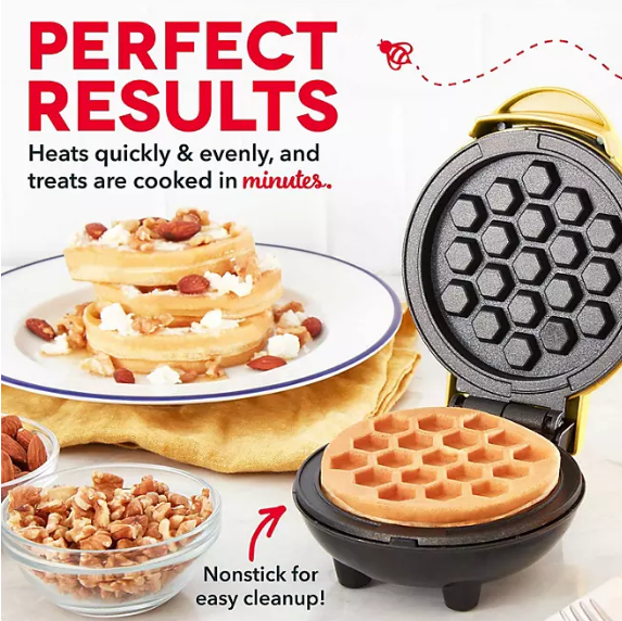 Dash Spring Mini Waffle Set of 3, Bunny, Shamrock and Honeycomb Web Waffle