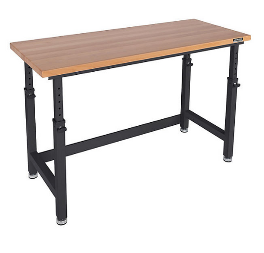 Seville Classics® UltraHD® Height Adjustable Workbench, 60" W x 24" D x 28.5-42"H