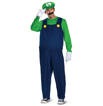 Disguise Luigi Deluxe Halloween Adult Costume (Assorted Sizes)