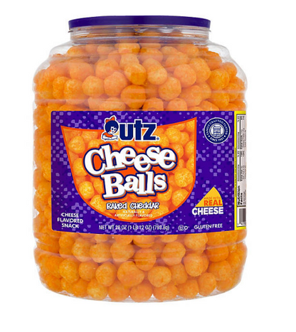 Utz Cheeseball Barrel (28 oz.)