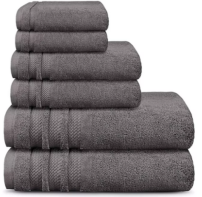 Finesse 100% Cotton 6-Piece Bath Towel Set (Assorted Colors)