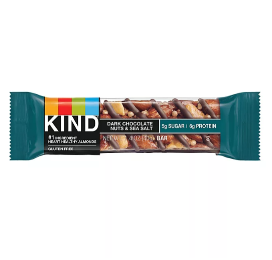 KIND Snack Bars Variety Pack, Dark Chocolate Nuts & Sea Salt and Peanut Butter Dark Chocolate (18 ct.)