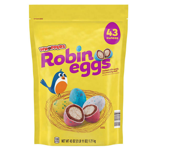 WHOPPERS Robin Eggs Malted Milk Treats, Easter Candy, Bulk Bag (43 oz.)