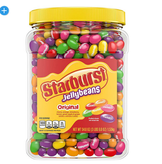 Starburst Original Assorted Jelly Beans Chewy Candy Resealable Jar (54 oz.)