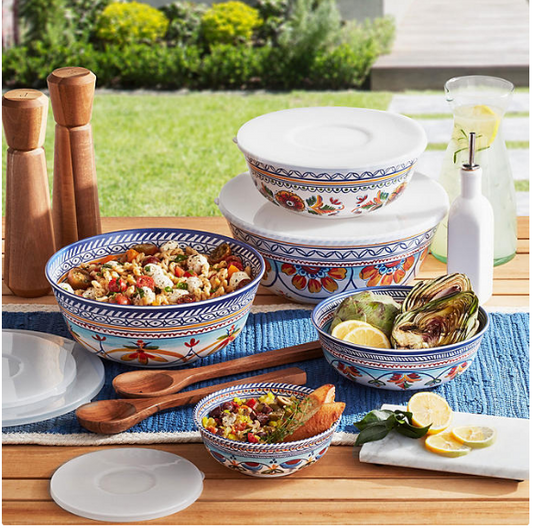 Member's Mark 10-Piece Bamboo Melamine Mixing Bowl Set (Assorted Colors)