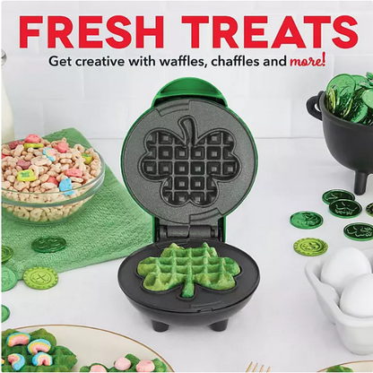 Dash Spring Mini Waffle Set of 3, Bunny, Shamrock and Honeycomb Web Waffle