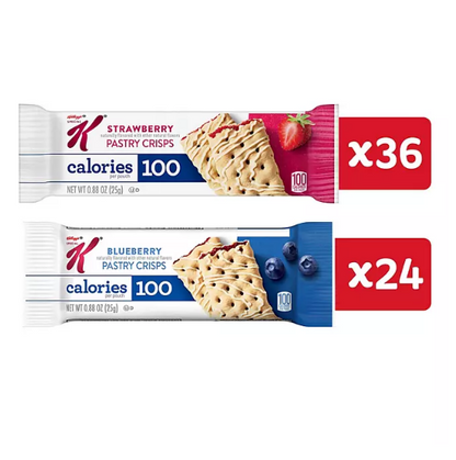 Kellogg's Special K Pastry Crisps, Strawberry and Blueberry (60 ct.)