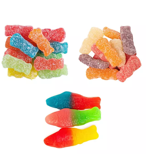 Sour Patch Kids Candy and Swedish Fish Tails Candy Summer Party Variety Pack (10 pk.)