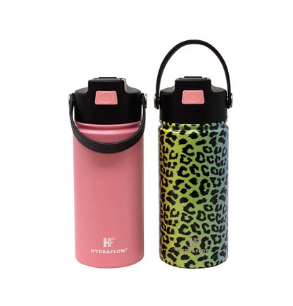 Hydraflow Kids Hybrid 14-oz Stainless Steel Insulated Bottles, 2 Pack (Assorted Colors)