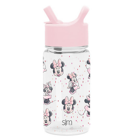 Simple Modern Kids Disney Water Bottle 2-Pack Set, 16-oz. Break Resistant Plastic & 14-oz. Stainless Steel with Straw Lid (Assorted Designs)