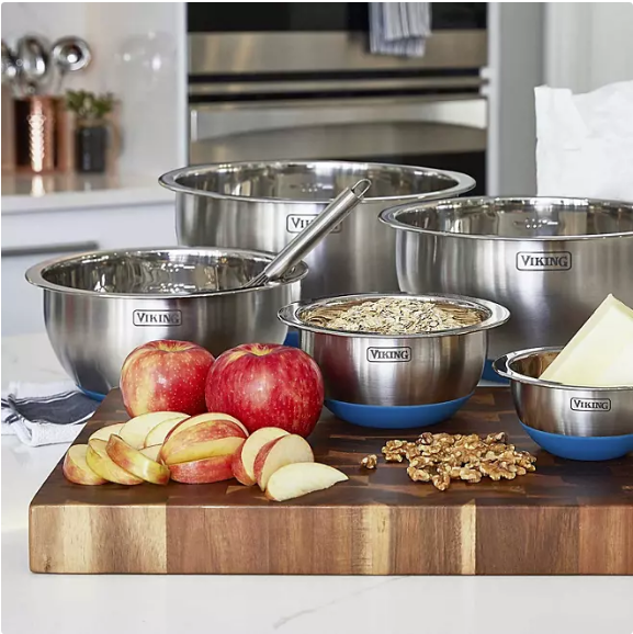 Viking 10-Piece Stainless Steel Mixing, Prep and Serving Bowl Set