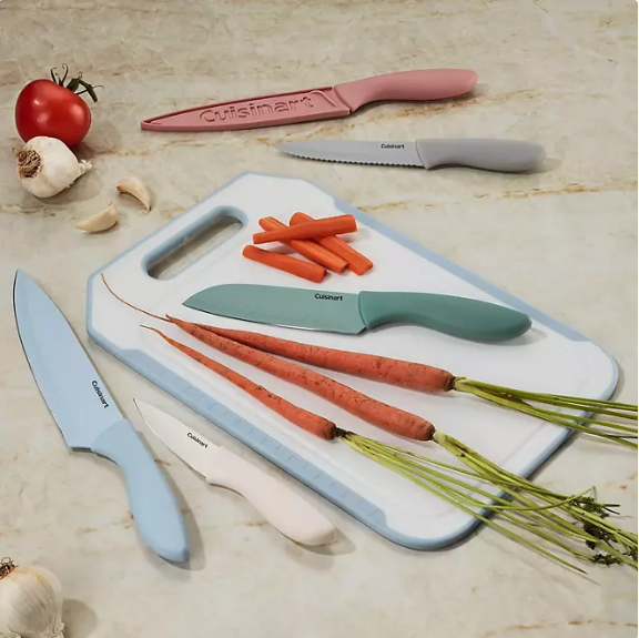 Cuisinart 11-Piece Cutlery Set and Cutting Board (Assorted Colors)