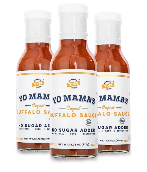 Yo Mama’s Foods Keto Buffalo Sauce (13.75 oz., 3 pk.)