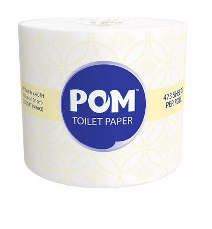 POM Bath Tissue, Septic Safe, 2-Ply, White (473 sheets/roll, 45 rolls)