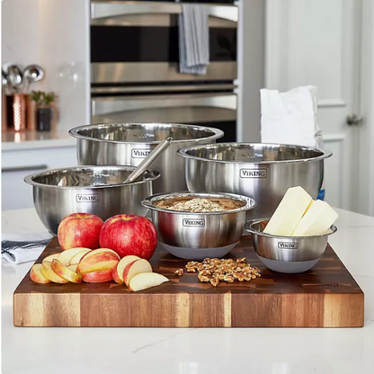 Viking 10-Piece Stainless Steel Mixing, Prep and Serving Bowl Set