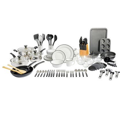 Gibson Home 95-Piece Complete Kitchen Starter Set (Assorted Colors)