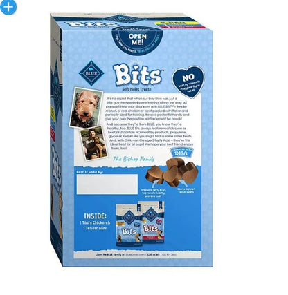 Blue Buffalo Blue Bits Soft-Moist Training Treats, Tasty Chicken Recipe & Tender Beef Recipe (11 oz., 2 ct.)